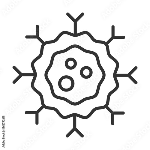 Cancer Icon Outline Style. Vector Illustration Design
