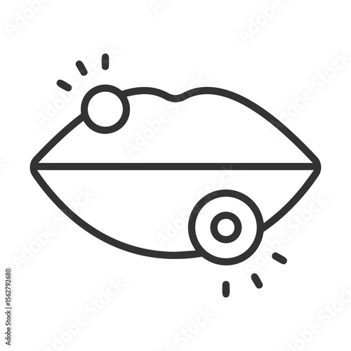 Herpes Icon Outline Style. Vector Illustration Design