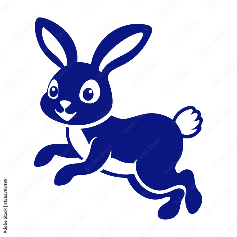 Obraz premium Jumping rabbit cute pet icon