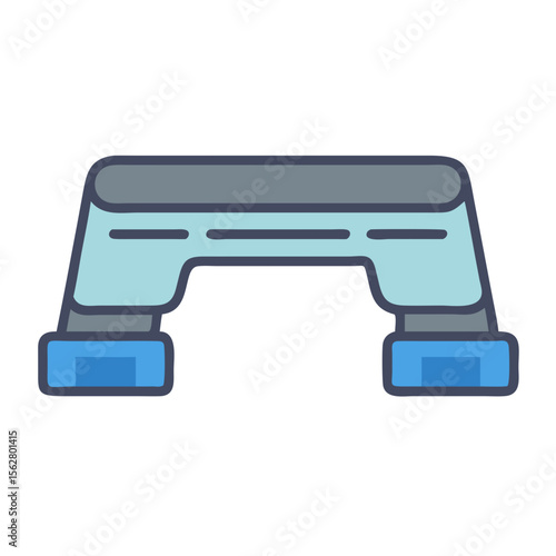  Fitness Aerobic Stepper Icon Illustration. Design of Fitness and Gym Icons.
