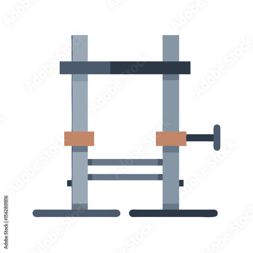  Fitness Adjustable Squat Rack Icon. Design of Fitness and Gym Icons.