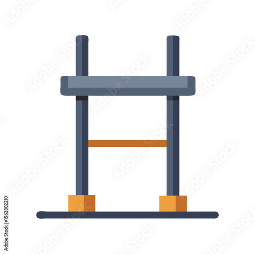  Effective Dip Stand for Parallel Bar Bodyweight Training. Design of Fitness and Gym Icons.
