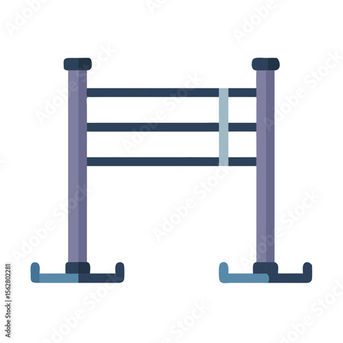  Portable Parallel Bars for Gymnastics Training. Design of Fitness and Gym Icons.