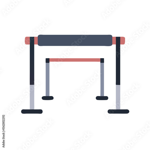  Effective Portable Parallel Bars for Gymnastics Practice. Design of Fitness and Gym Icons.