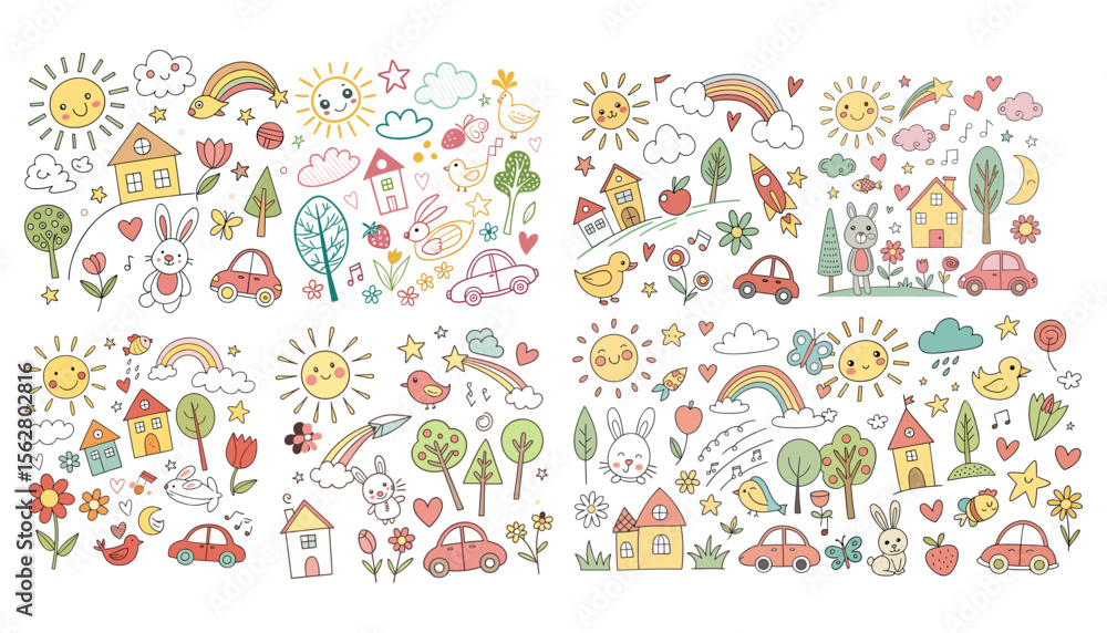 Flat world children's day background Flat world children's day background