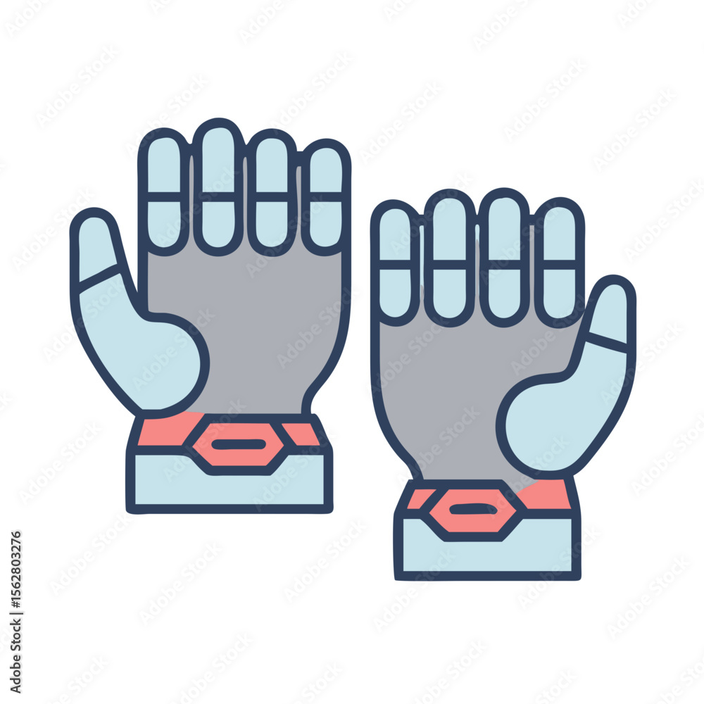 Obraz premium Fitness Adjustable Weighted Gloves Icon. Design of Fitness and Gym Icons.