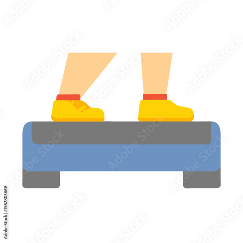  Fitness Adjustable Aerobic Stepper Icon. Design of Fitness and Gym Icons.