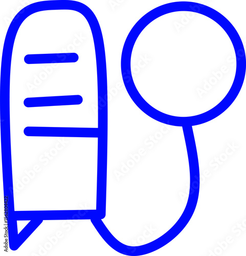 blue line icon heart pump inside circle. Blue line icon with medical and healthcare inside circle