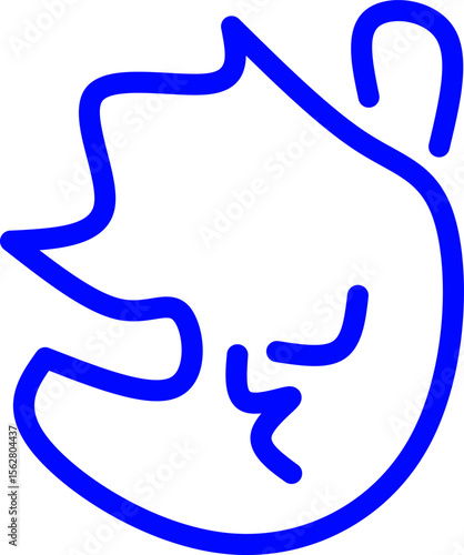 blue line icon Arthritis inside circle. Blue line icon with medical and healthcare inside circle