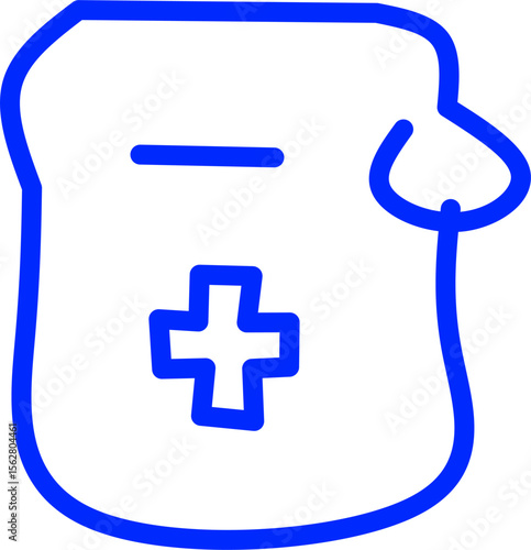 blue line icon heart medication inside circle. Blue line icon with medical and healthcare inside circle
