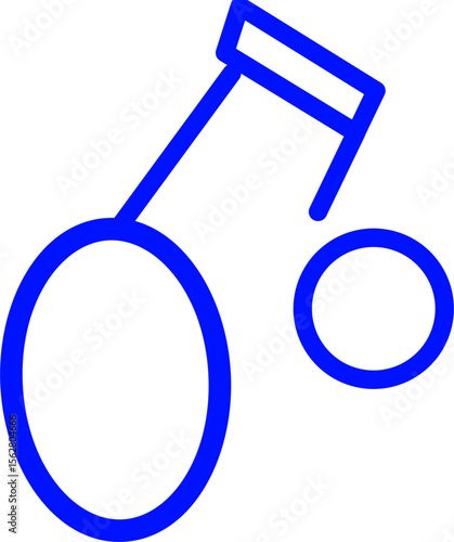 blue line icon blood pressre inside circle. Blue line icon with medical and healthcare inside circle