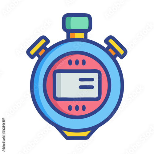  Innovative Digital Stopwatch Icon. Design of Fitness and Gym Icons.
