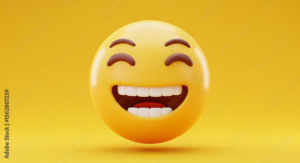 Fototapeta premium laugh Face Emoticon, Happy smiley face LMFAO Hahaha Cute Funny