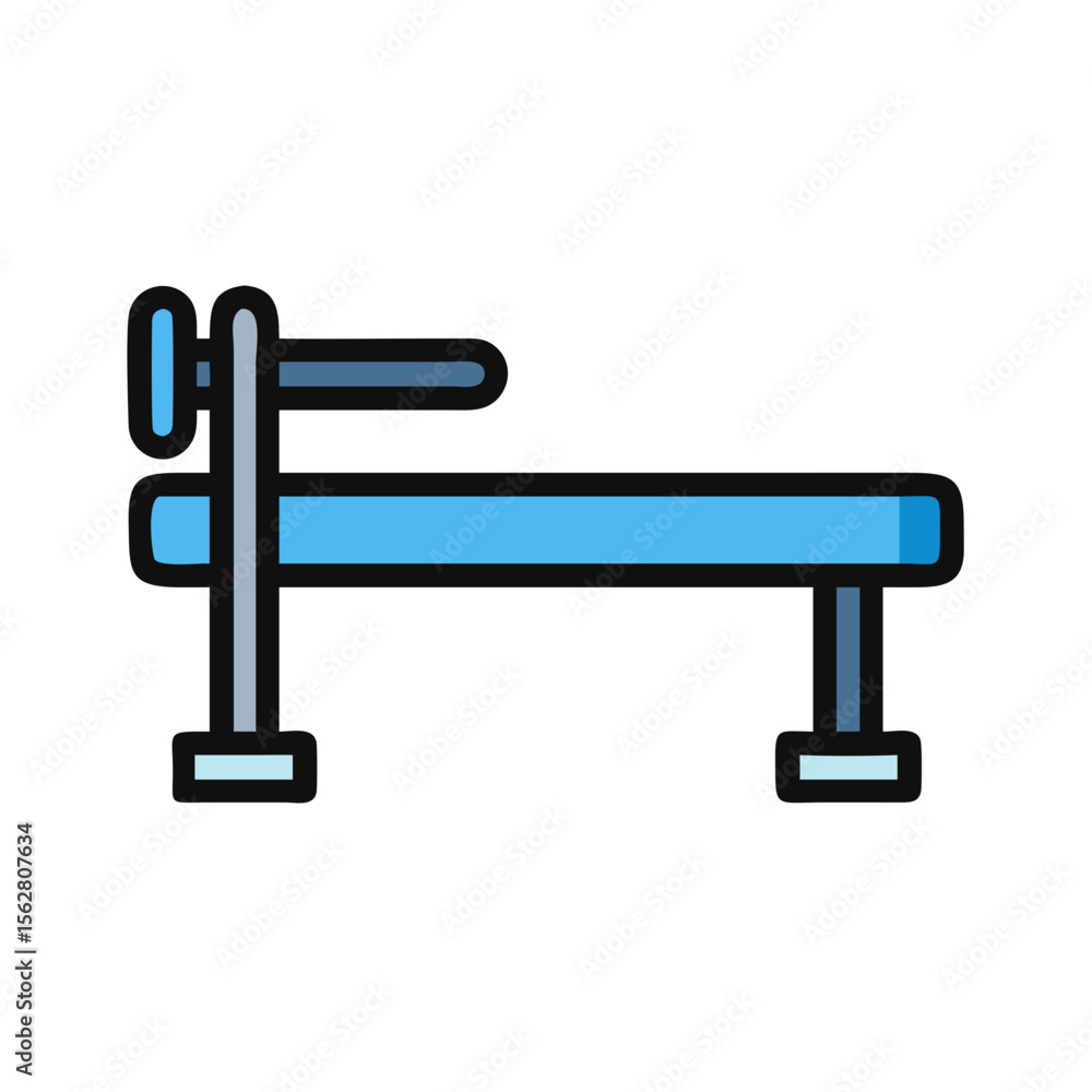 Versatile Flat Bench Icon Design. Design of Fitness and Gym Icons. Versatile Flat Bench Icon Design. Design of Fitness and Gym Icons.