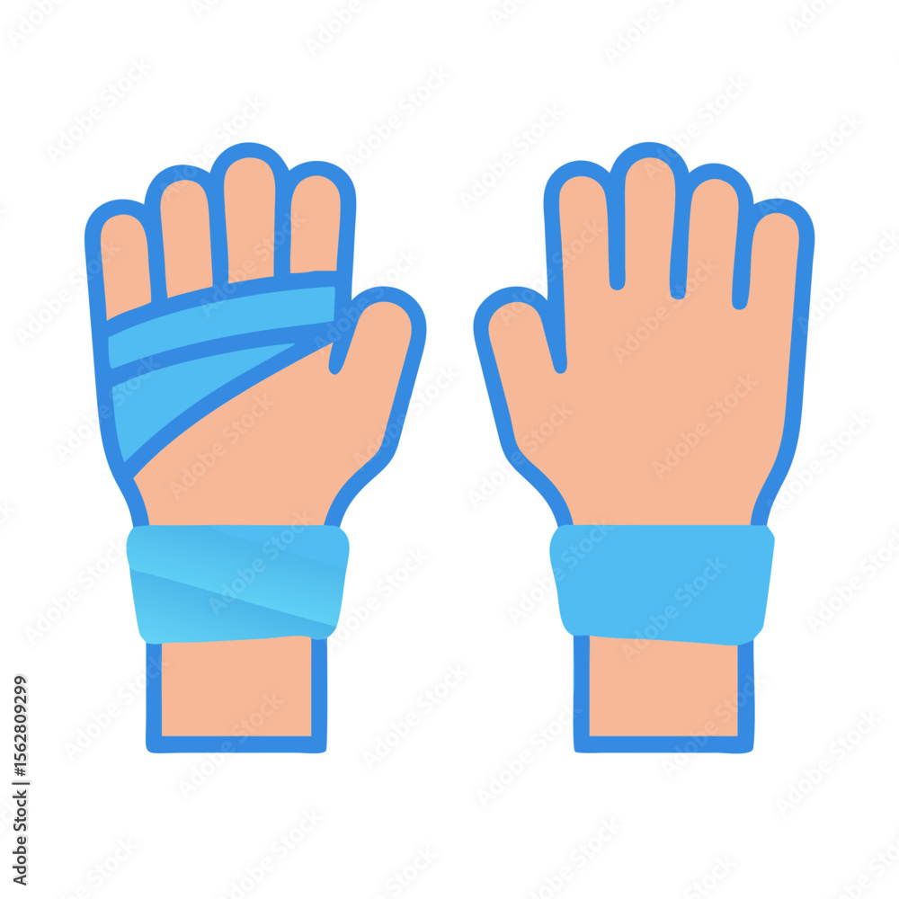 Durable Hand Wraps for Effective Boxing Training. Design of Fitness and Gym Icons. Durable Hand Wraps for Effective Boxing Training. Design of Fitness and Gym Icons.