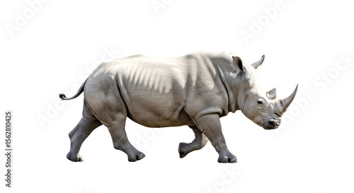 Majestic White Rhinoceros in its natural habitat. A powerful symbol of African wildlife and conservation efforts.
