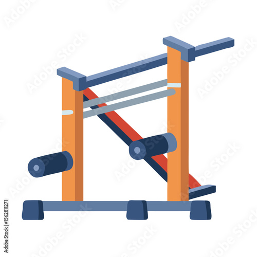  Adjustable Multi-Angle Squat Rack Icon. Design of Fitness and Gym Icons.