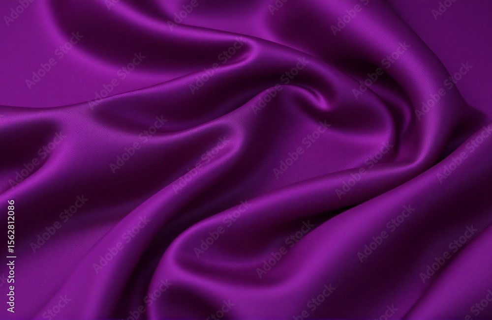 Fototapeta premium Smoky purple satin fabric with fluid silky texture, soft light folds in high-resolution textile shot