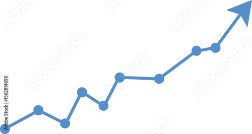Blue Line Graph: Visualizing Business Growth, Market Uplift, and Positive Financial Trends.