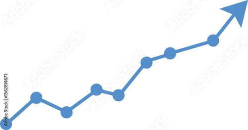 Blue Line Graph: Visualizing Business Growth, Market Uplift, and Positive Financial Trends.