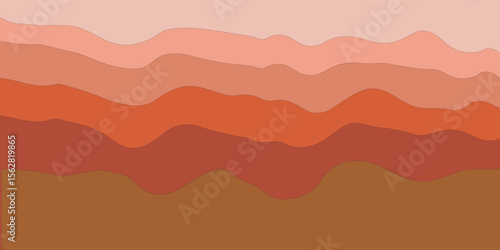 Layered abstract background in warm terracotta tones, evoking desert landscapes and canyon views. Keywords: abstract, terracotta, canyon, layered, warm.
