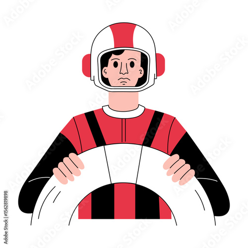 A hand drawn illustration showing a rescuer 
