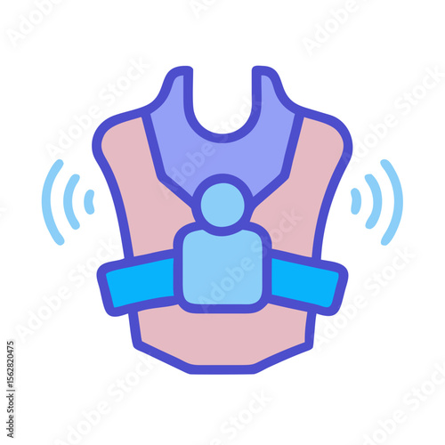  Dynamic Posture Corrector Icon. Design of Fitness and Gym Icons.