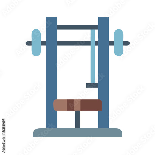  Smith Machine Icon for Strength Training. Design of Fitness and Gym Icons.