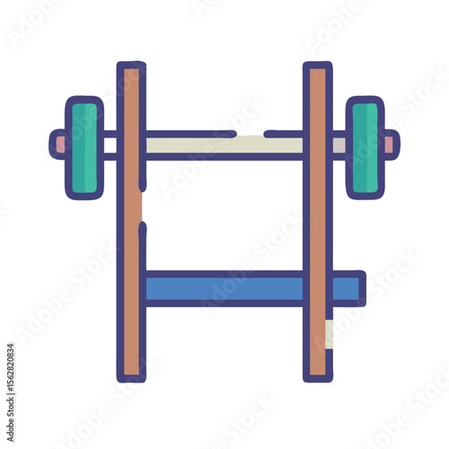  Versatile Squat Rack Icon. Design of Fitness and Gym Icons.