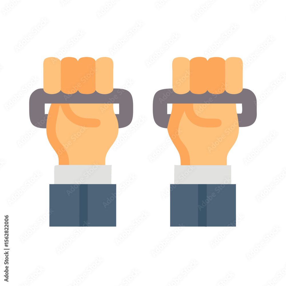 Obraz premium Versatile Weightlifting Wrist Cuffs Icon. Design of Fitness and Gym Icons.