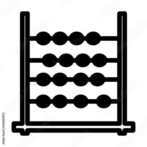 abacus line icon