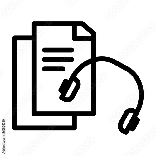 audio course line icon
