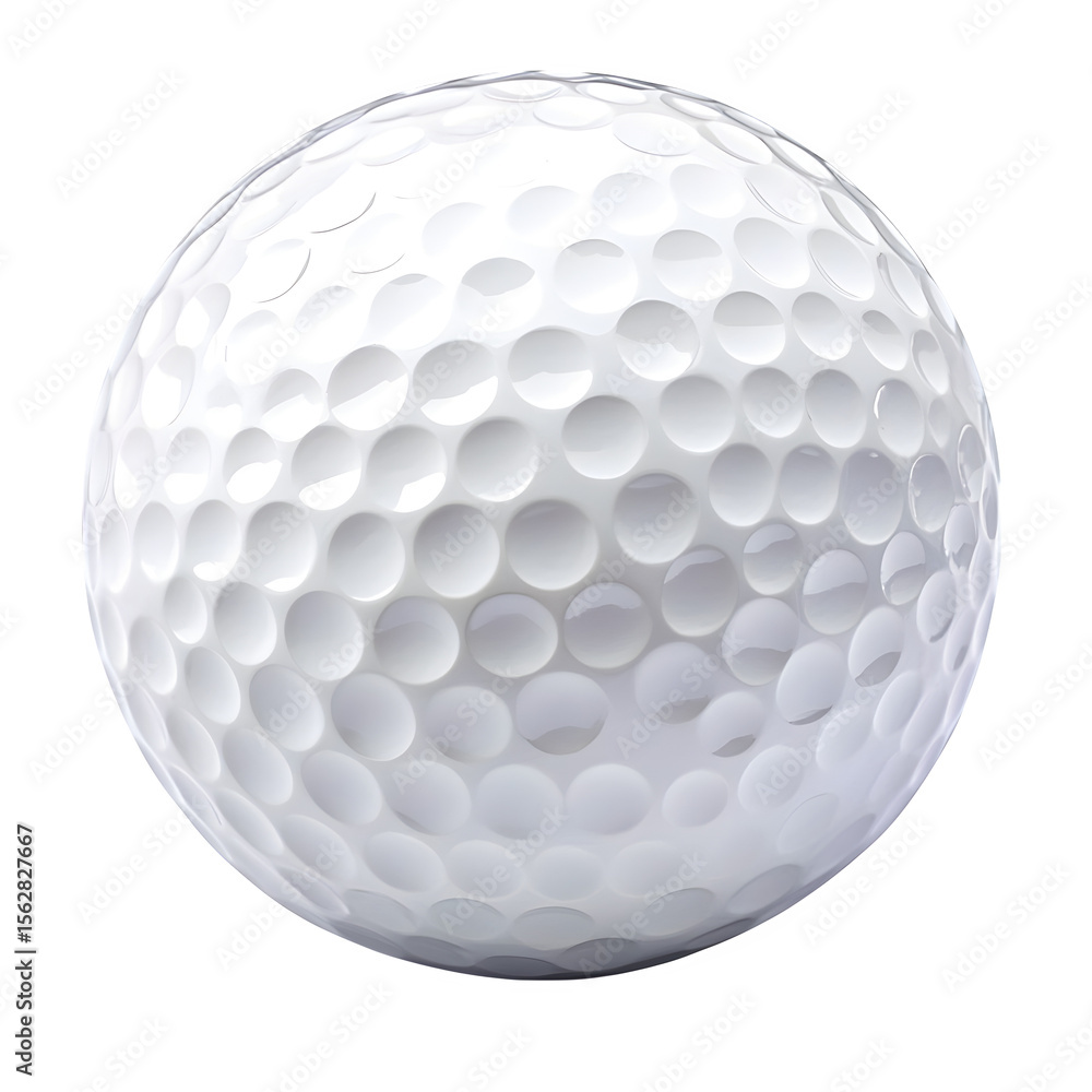 Golf ball close-up, isolated on white background Golf ball close-up, isolated on white background