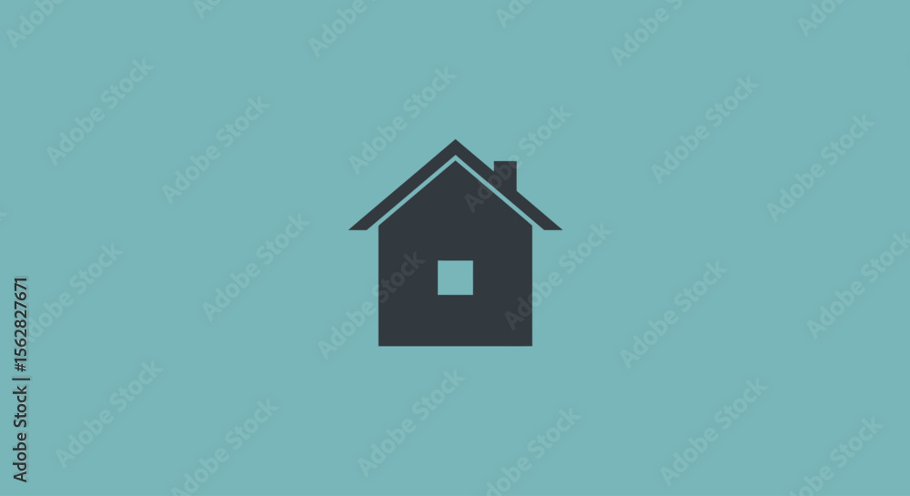 Vector Silhouette of House – Black Outline Casa Icon for Architecture and Home Design