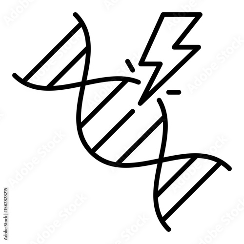 Dna damage icon. Vector line icon