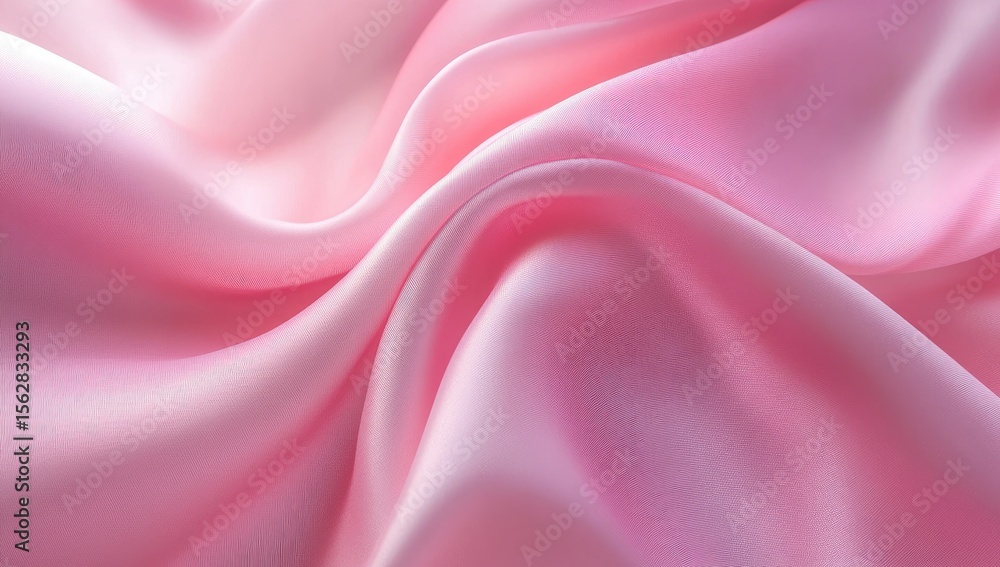 Obraz premium Close-up of soft, flowing pink silk fabric
