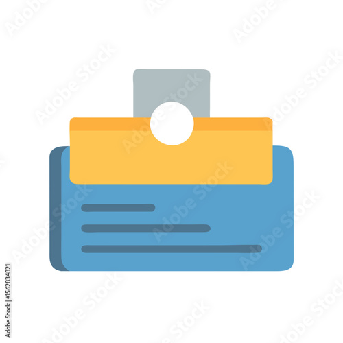 Stylized identity badge on black background for graphic design
