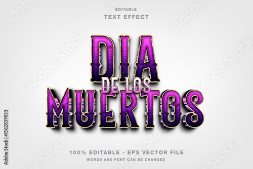 Dia de los Muertos Mystical 3D Text Effect - Bold & Editable Cultural Style