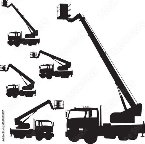 Crane silhouette vector illustration