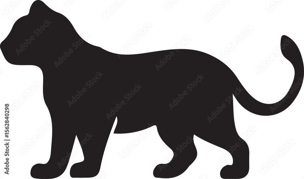 Fototapeta premium Lion Silhouette Vector Design 