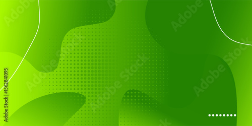 Modern minimal green background design. Abstract gradient banner vector illustration suitable for business concept. Banner wavy background template.