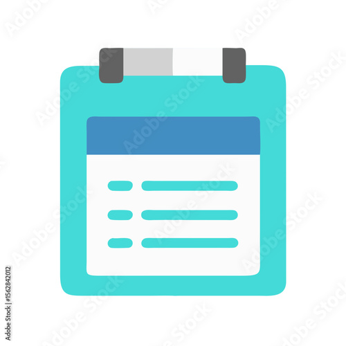Clipboard icon vector flat design for note taking task