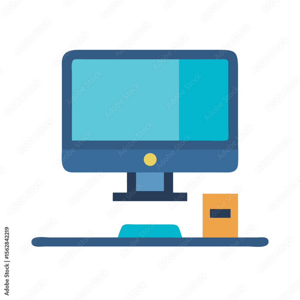 Flat style computer illustration on a black background graphic Flat style computer illustration on a black background graphic