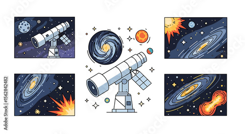 Colorful Space Telescopes and Galaxies in the Universe