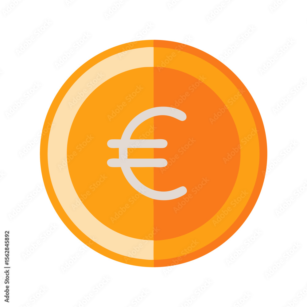 Fototapeta premium Isolated Euro Coin on Black Background Representing European Currency