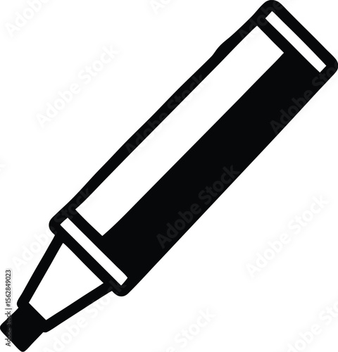 Minimalist Black Marker Pen Icon