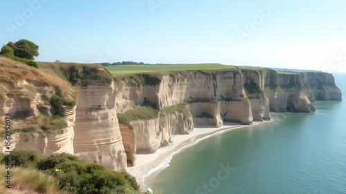 Explore the stunning cliffs of étretat france travel destination view