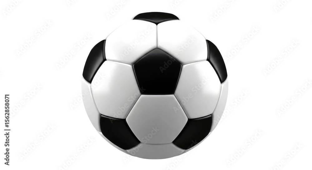 Fototapeta premium Classic Black and White Soccer Ball: A Timeless Image of the Beautiful Game