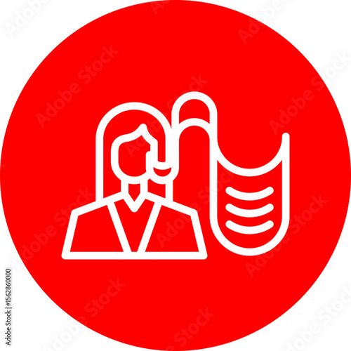 Storyteller Vector Line White Circle Red