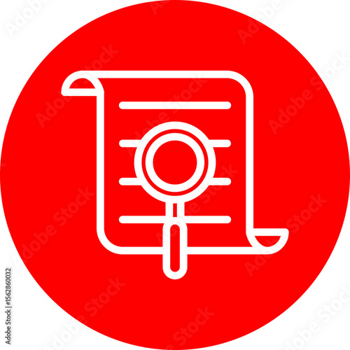 Proofreading Vector Line White Circle Red